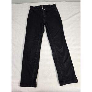 MAC Dream Chic Jeans Womens 36/27 US 6 Black Ankle Zip Hyper Stretch‎ Slim Crop